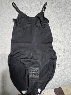 Black Shapewear Bodysuit with Adjustable Straps